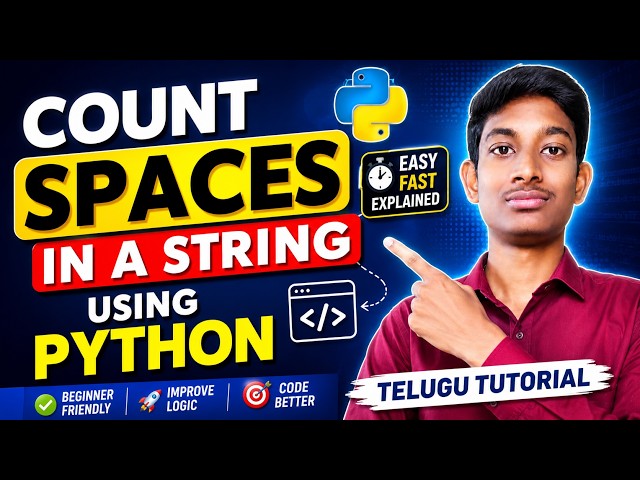 Count Spaces in a String Using Python 🔥 | Python String Program