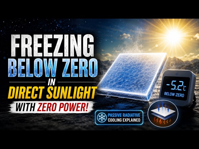 ❄️ Freezing Below Zero in Direct Sunlight with ZERO Power! ☀️🌌 Passive Radiative Cooling Explained