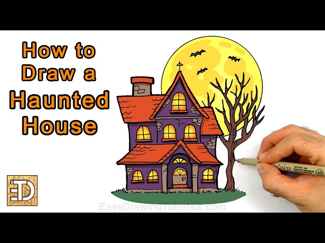 How to Draw a Haunted House for Halloween!