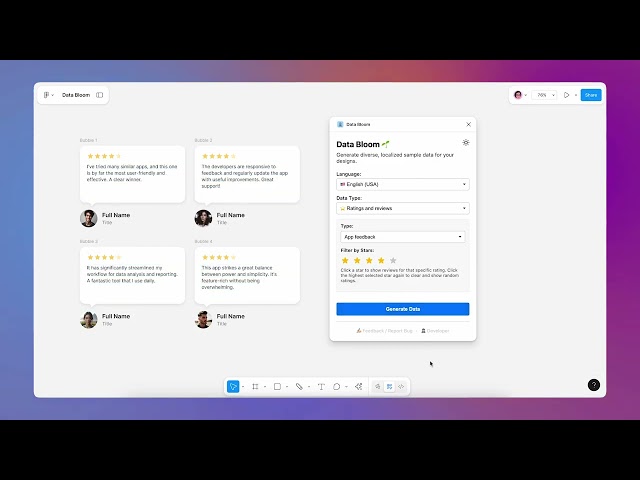 Data Bloom Figma plugin demo