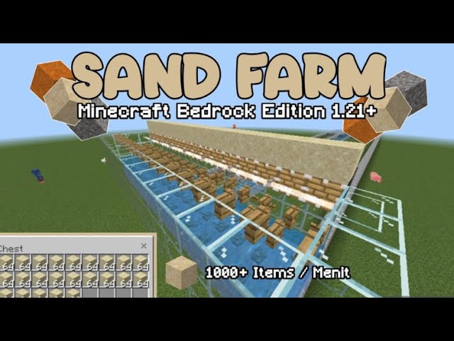 Unlimited Sand Farm in Minecraft 1.21 Working in Bedrock and Java