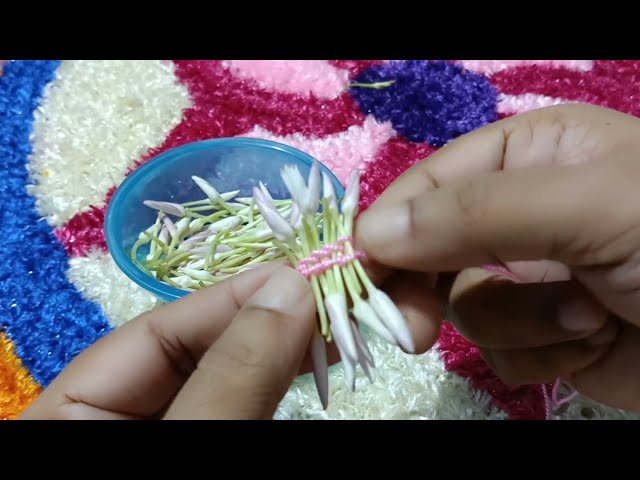Step-by-Step Jasmine Flower Garland Making Tutorial (3)