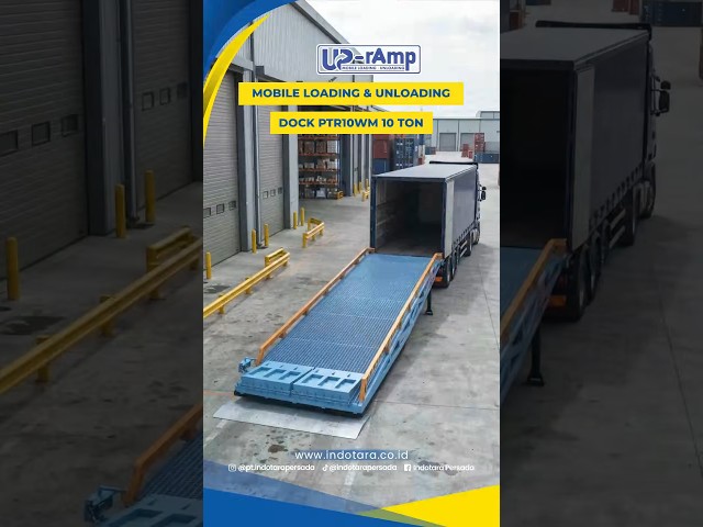 DELIVERY UP-RAMP MOBILE LOADING & UNLOADING DOCK PTR10WM10 TON - MANUAL KE MAXIMOS GLOBAL LOGISTIK