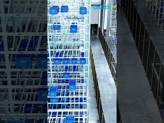 High-density, high-efficiency: Tote-to-Person Warehouse by Geekplus #geekplus #automobile #robot