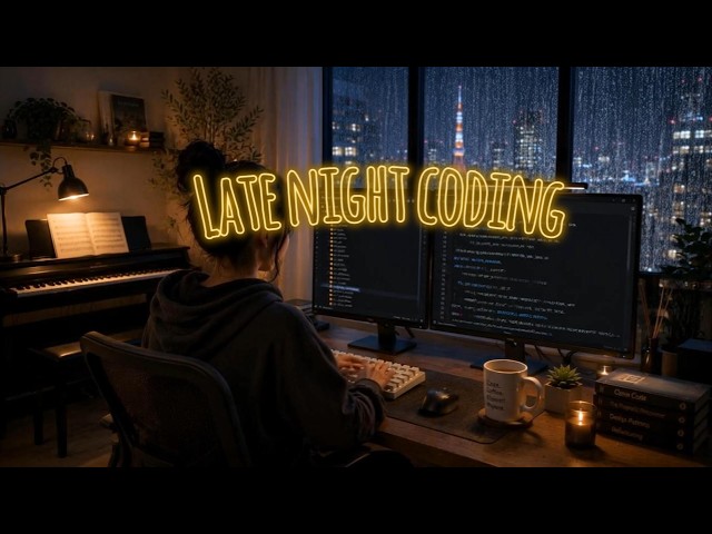 Late Night Coding ☕ Tokyo Rain & Cozy Lofi | Relaxing Coding Ambience for Deep Focus