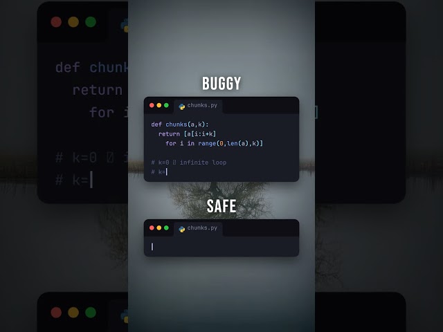 Your chunks function blows up at zero 🫠