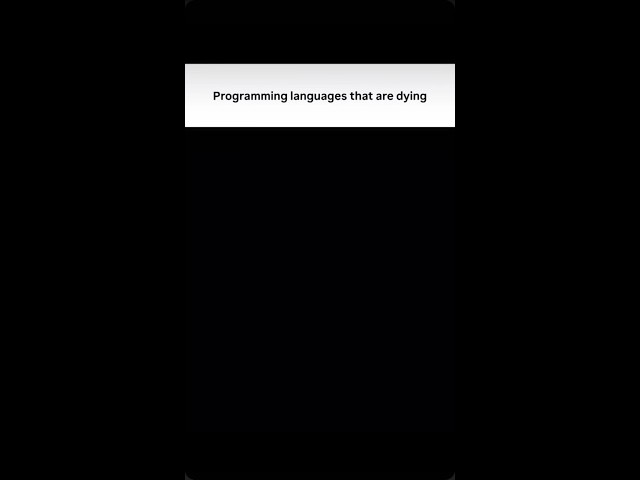 20 Programming Languages That Are Slowly Fading Away 😳💻 #Shorts #viral #programminglife #subscribe
