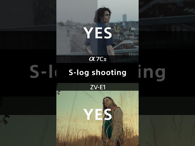 Quick comparison between Alpha 7C II and Vlog camera ZV-E1 | Sony | α #Shorts