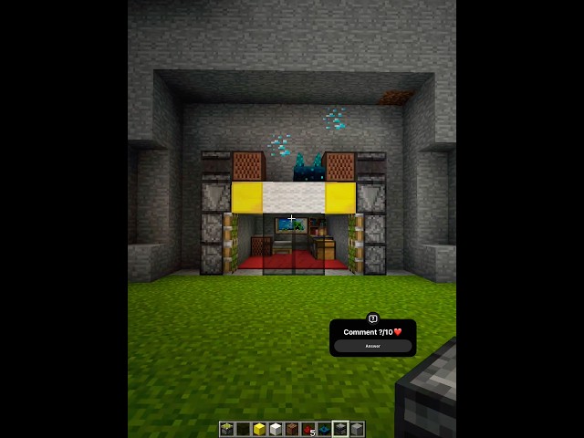 how to make automatic glass door in minecraft 😭 #minecraft #shorts