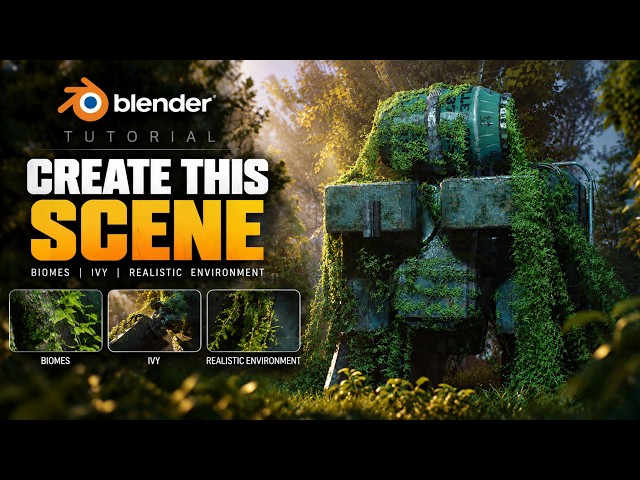 How I Built an Overgrown Post-Apocalyptic Environment in Blender | English Tutorial
