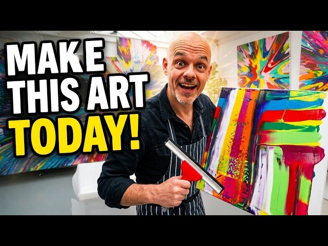 No brushes? No problem! Try this easy abstract art hack