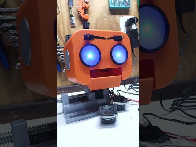 Testing AI-connected robot.