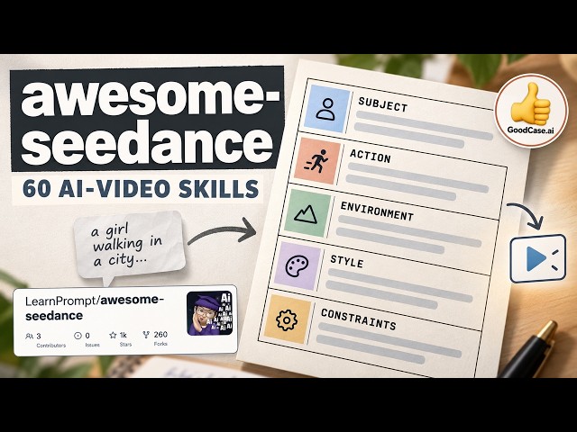 awesome-seedance GitHub Overview: Agent Skills for Structured AI Video Prompts