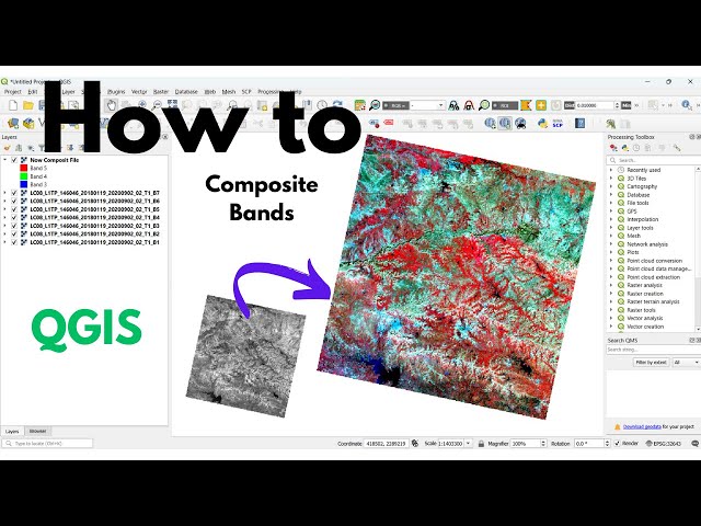 How to Make Composite Bands using QGIS || Raster Layer Stacking in QGIS | Build Virtual Raster