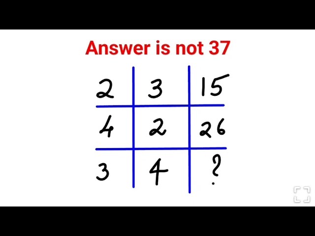Answer is not 37. 99% failed this IQ test #fastandeasymaths #math #puzzle #aptitude #mathspuzzles