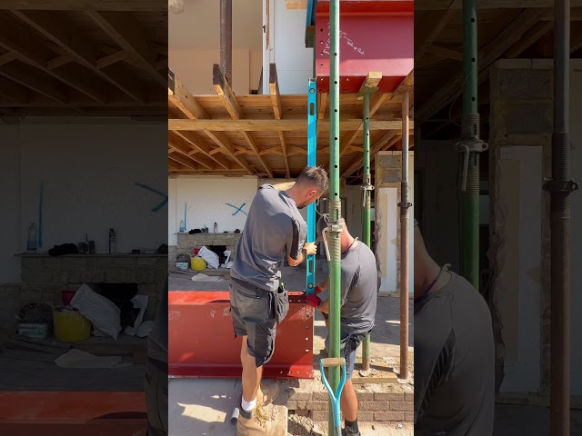 Installing the worlds largest steel #howto #steelwork #engineering #how #homeimprovement #shorts ￼