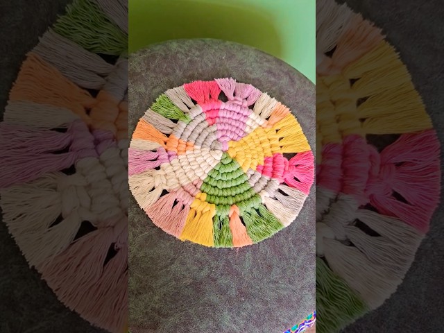 Macrame Coaster tutorial for beginners #macrametutorial #diy #knot #easydiy #macrame #handmade