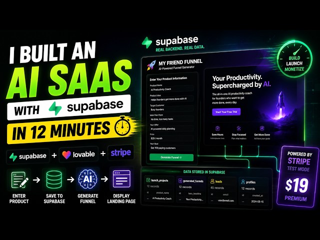I Built an AI SaaS with Supabase in 12 Minutes