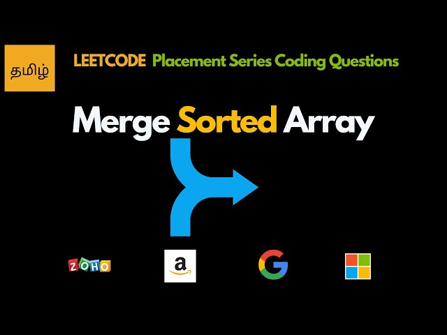 Easy or Medium ?😮 Merge Sorted Array - Tamil -  Leetcode 88