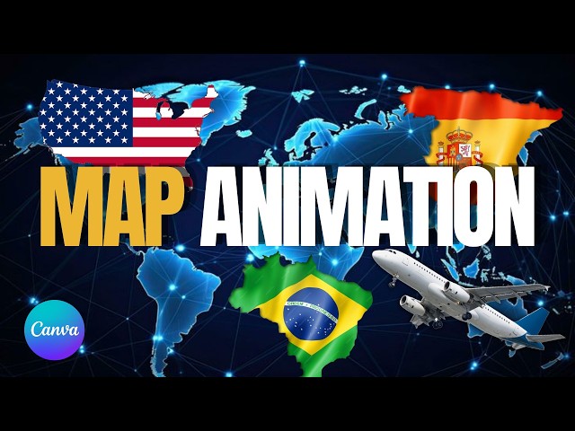 How-To Make A map Animation Video In Canva | Easy Canva Tutorial
