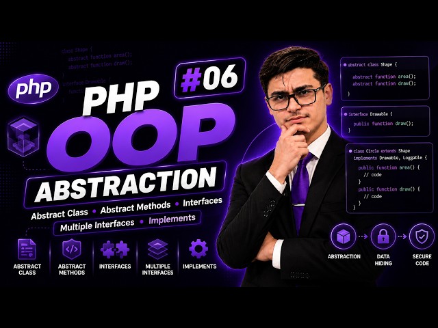 Abstraction, Abstract Classes, Methods & Interfaces Explained | PHP OOP #6
