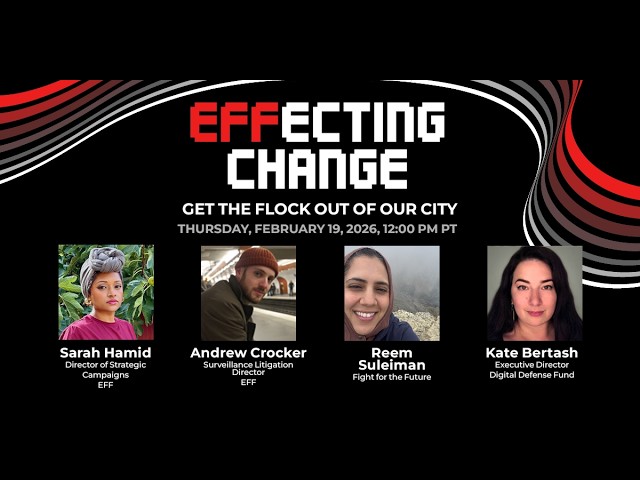 EFFecting Change  Get the Flock Out of Our City