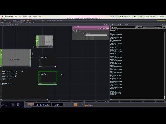Introduction to Python and Touchdesigner 099 - Part 1
