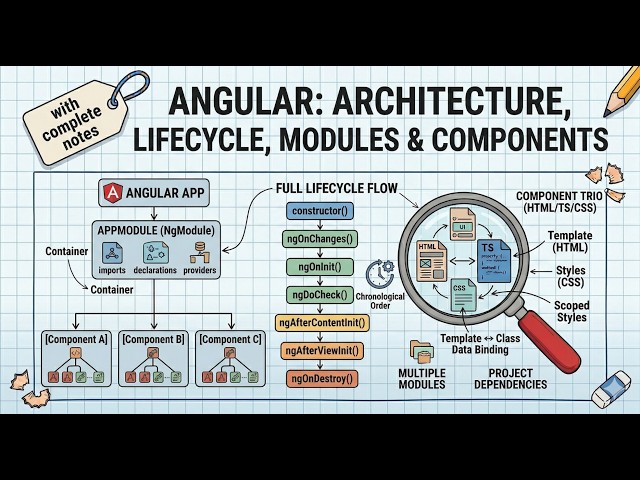 Angular Tutorial for Beginners | Architecture, Components, Modules & Lifecycle