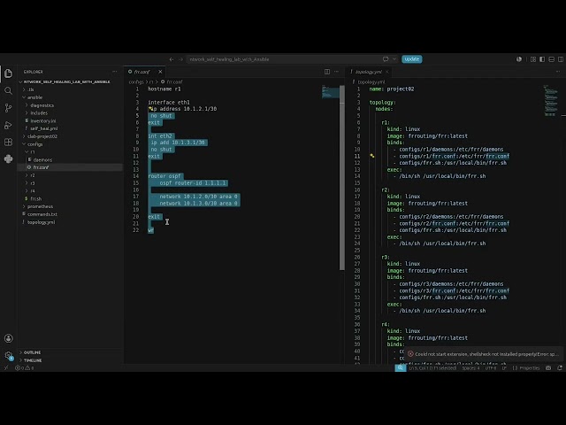 Containerlab Network Automation: FRRouting + Ansible + SSH Setup Part 02