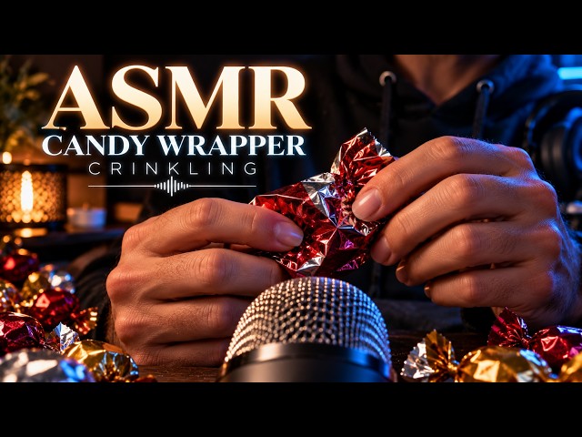 ASMR Candy Wrapper Crinkling 🍬 | 10+ Minutes of Relaxing Crinkle Sounds | No Talking