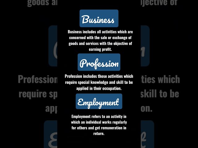 Business,Profession and Employment ??