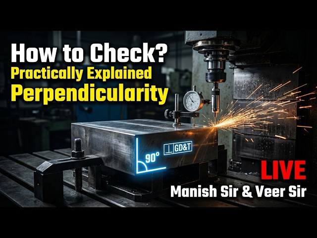 Perpendicularity Tolerance Explained 🔥 | Live CNC Drawing Class By #manishswami #veerji