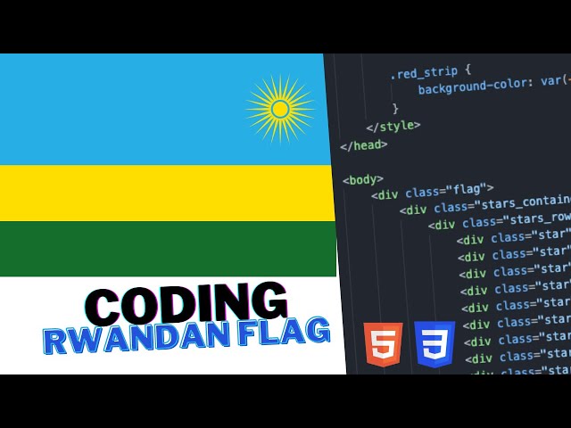 Creating the RWANDAN🇷🇼 Flag with HTML and Pure CSS | Web Design Tutoria