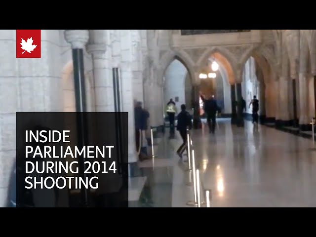 Inside Parliament in Ottawa during 2014 shooting