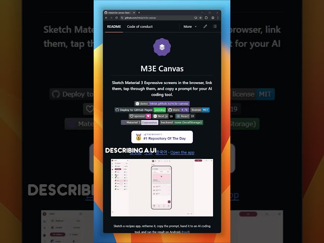 M3E Canvas: a Material 3 mockup tool that writes the coding prompt for you when you're done