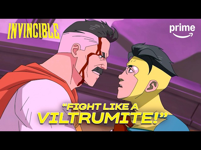 Omni-Man & Mark vs. Viltrumites on Thraxa | Invincible Season 2 | Clip | Prime Video