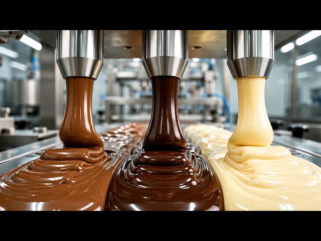 Factory-Style Chocolate Production 🍫 | Satisfying Chocolate Making Process | Relaxing ASMR in 4K