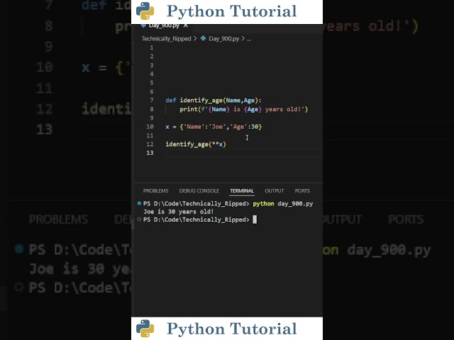 Unpacking a Dictionary as Function Arguments in Python | Python Tutorial