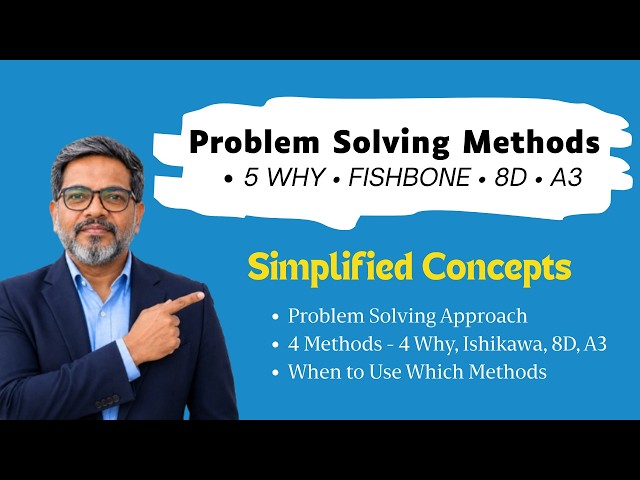 Problem Solving Methods (RCA) Explained in 5 Minutes | 5 Why, Fishbone, 8D & A3