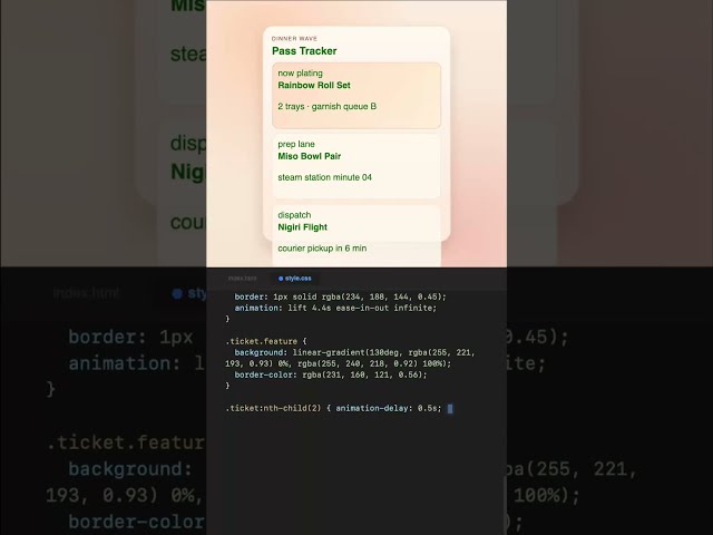 Pass Tracker?!! #css #code #shorts
