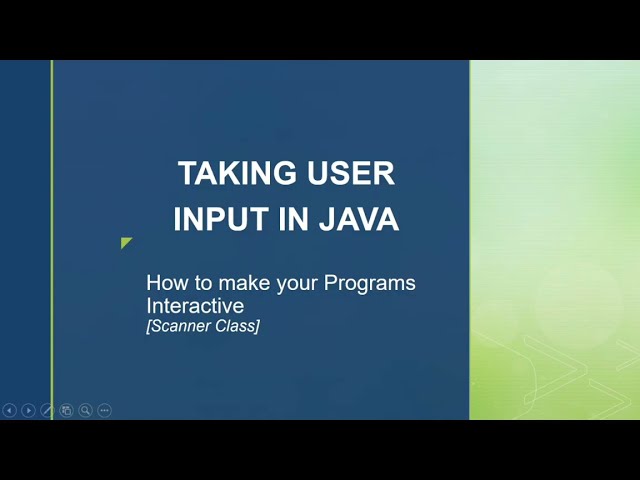 How to Get User Input in Java using Scanner Class.