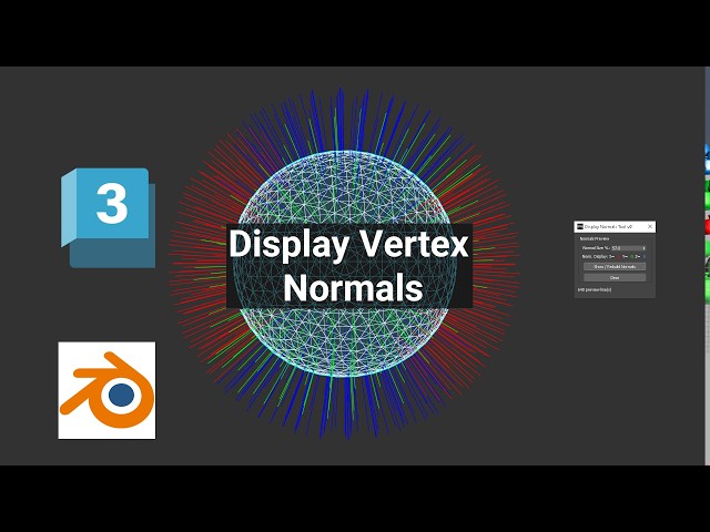 Visualise Surface Normals in 3ds Max and Blender  | Display Normals Tool