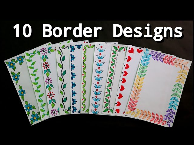 10 Border Designs/Border Designs for Project File/10 Quick and Easy Border Design ideas
