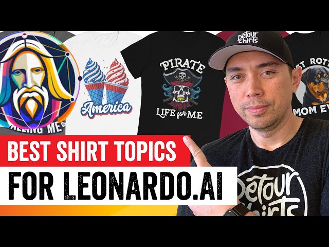 5 Best Topics on Leonardo.AI for T-Shirt Designs with Print on Demand