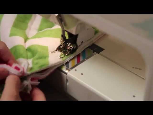 How to sew rows together on a rag quilt