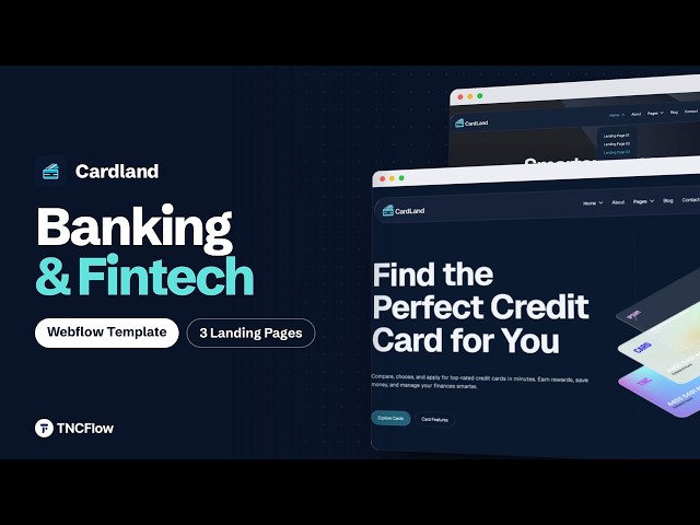 Build a Banking & Fintech Website with Webflow & Framer | Cardland