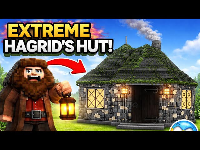 I Built a GIANT Hagrid’s Hut in Minecraft
