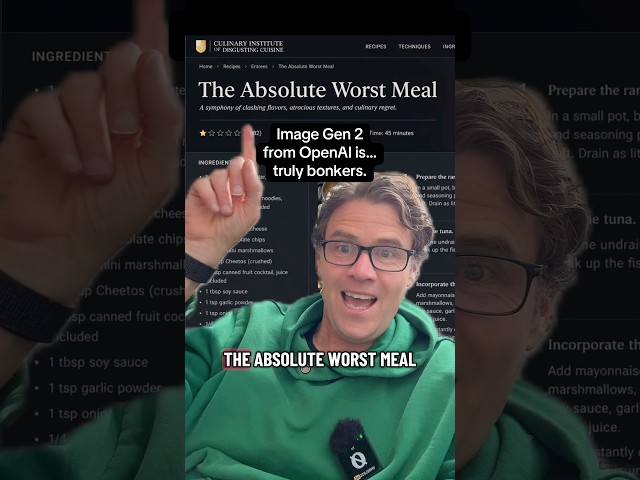 ChatGPT Images 2.0 made the worse recipe ever. #ai #ainews #openai