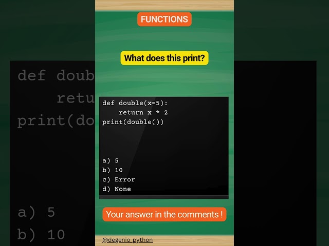 python quiz on functions 35